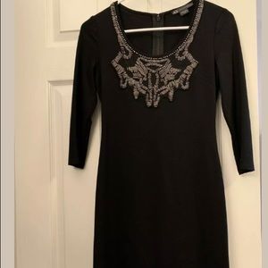 Little Black Beaded Armani Exchange Dress XS